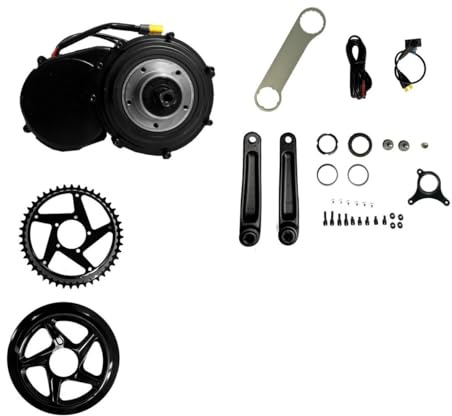 Enerpower Tongsheng TSDZ8 Mittelmotor E-Bike Umbausatz | 48V 250W Drehmomentsensor | Leiser & Leistungsstarker Pedelec Motor | StVZO Konform | DZ41 Display