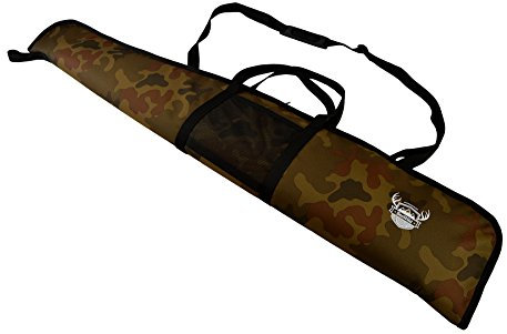 Rawstyle Waffentasche 120 cm gepolstert – Gewehrtasche für Luftgewehr oder Jagdgewehr mit Zielfernrohr – Wasserabweisende Transporttasche mit Schulterriemen & 2 Außentaschen (Armee)