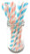 Picture Perfect Party Premium Paper Straws [Pack of 25 Drinking Straws] (Pastel Pink/Blue Stripes Mixed)