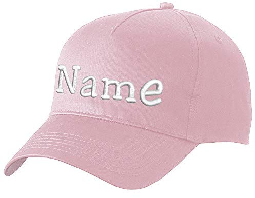 Nashville print factory Modisches Basecap Bestickt mit Namen oder Wunschtext | in 21 Farben (Rose)