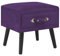 vidaXL Table de Chevet Table de Nuit Commode Table d’Appoint Bout de Canapé Table Basse Chambre à Coucher Salon Salle de Séjour Violet Foncé Velours