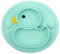 Assiette à ventouse pour bébé silicone, plaque d'alimentation antidérapante pour tout-petits Les enfants avec une forte aspiration, solide et épaisse, set de table pour bébé avec compartiments