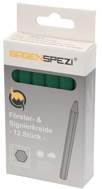Gesso verde 12 pezzi (anche in diversi colori selezionabili) gesso per firma 11 x 110 mm gesso forestale impermeabile