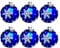 Amosfun 6 stücke weihnachtskugeln Ornamente mit Schneeflocke Muster Glitter bruchsicher hängende Kugel für Urlaub Weihnachtsbaum hängende Dekoration 6 cm (blau)