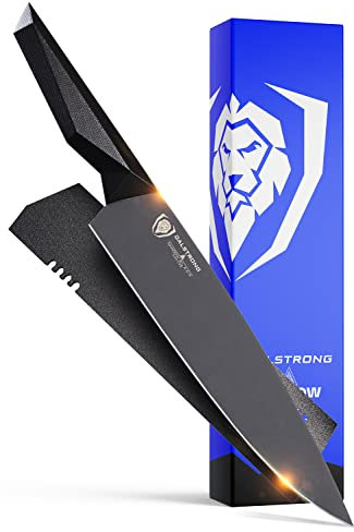 DALSTRONG Premium Kochmesser - 24cm - Shadow Black Serie - Schwarzes Titannitrid - High Carbon - 7CR17MOV-X Vakuumbehandelt Stahl - G10 Griff - mit Scheide - NSF Zertifiziert