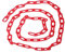 5 m x 6 mm Kunststoffkette Absperrglied Warnsicherheit Parkplatz Kunststoffkette für dekorativen Gartenzaun (rot)