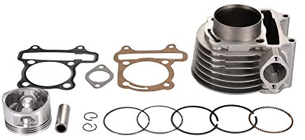 WOOSTAR 57.4mm Große Bohrung Zylinder Umbausatz mit Kolben Ersatz für GY6 4-Takt 125ccm 150ccm 157QMJ 152QMI Motor Chinesisches ATV Quad Buggy Go Kart