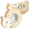com-four® 2X Teelichthalter in Christbaumkugelform - dekorative Kerzenständer aus Holz - weihnachtliche Kerzenhalter für jeweils EIN Teelicht (02 Stück - Christbaumkugelform)