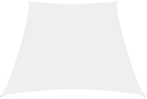 vidaXL Sonnensegel Wasserfest Sonnenschutz Windschutz Sonnendach UV Schutz Garten Terrasse Balkon Oxford-Gewebe Trapezförmig 3/5x4m Weiß