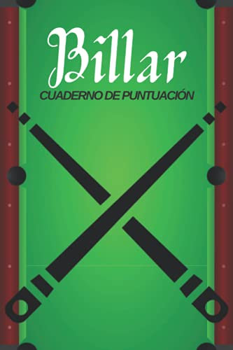 Billar cuaderno de puntuación: Cuaderno de entrenamiento de billar | cuaderno para todos aquellos que quieran mejorar en el campo del billar | un ... transportable tamaño 6 * 9 | 100 páginas