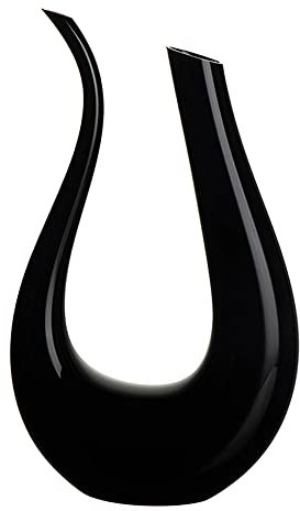 STARRY G Carafe à décanter pour vin rouge, carafe à décanter pour dégustation de vin, carafe noire solide, carafe en forme de harpe en U, carafe en verre cristal sans plomb de 1,5 l pour les amateurs