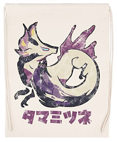 Luxogo Monster Hunter Rise Mizutsune Kordelzug Beige Sporttasche Unisex Drawstring Bag Gym