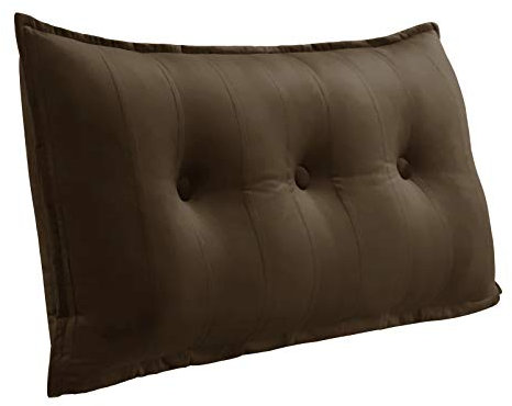 Rucener Groß Lendenkissen Rückenlehne Großes Samt Bücherkissen Lesekissen Lendenkissen Groß Wandkissen Rückenkissen Bett Lesekissen Groß Lesekissen Braun 100 cm