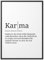 Papierschmiede® Definition: Karma, DIN A2 fertig gerahmt (Aluminium Rahmen, Farbe wählbar) XXL Poster für Wohnzimmer, Schlafzimmer, Küche, Esszimmer, Wandbild Geschenk Wanddeko