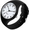 Forrader Montre à Quartz analogique pour Femme avec Bracelet en Silicone - Grand Cadran - Étanche - Tendance - Style décontracté - Simple - pour Femme et Fille, Noir/Blanc, Sangle