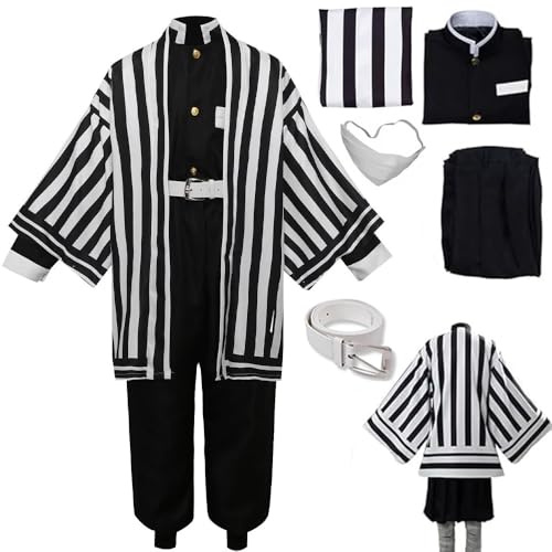 Lmetsky Men Costume Uniform Cosplay Outfit Kimono Suits Set Halloween Female Men