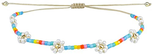 KELITCH Damen Miyuki Perlen Armbänder Handgemachte Blumen Armbänder Freundschaft Armbänder Armreif Schmuck