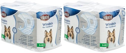 TRIXIE Couche pour Chien 12 Pièces Taille S/M (Lot de 2)