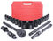 SEKETMAN 22PCS 1/2Drive Shallow Impact Socket Set,1/2-Inch Metric Socket Set,(10-19,21,22,24,27,30,32mm)6 Point,CR-V steel,Includes Extension Bar,Universal Joint and Ratchet Handle