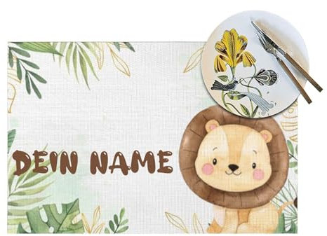 LLLGSH Personalisierte Tischsets - Tischset Kinder mit Name - Personalisierbares Tischset Bedrucken - Geschenk zum Geburtstag, Weihnachten - rutschfeste & abwischbare Unterlage, 45x30 cm