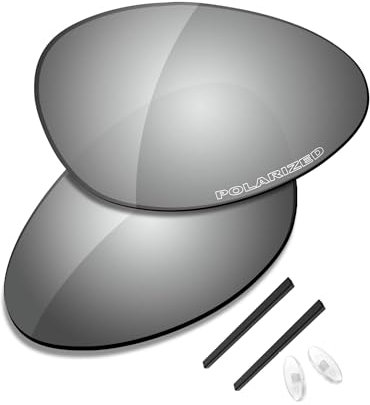 Saucer Premium Replacement Lenses for Oakley C Wire 1.0 Sunglasses High Defense - Chrome Metal Polarized