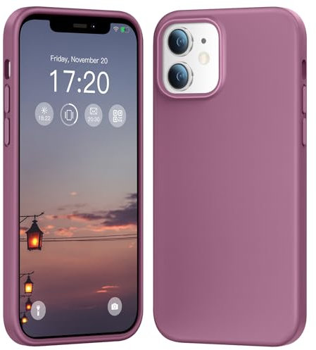 PuyaTeya Liquid Silikon handyhülle für iPhone 11 hülle, Hochwertiges Silikon, Ganzkörperschutz - 4 Schichten stoßfeste Handyhülle, kratzfestes weiches Mikrofaserfutter 6.1 Zoll (Flieder Lila)