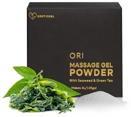 Nuru Massage Gel Therapy Powder 100g - Ori | Seaweed & Green Tea | Made in Japan | Paraben & Glycerine Free | Makes 2.64 gal