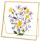 REDHUGO Cadre en verre pour fleurs pressées fait à la main, double cadre en verre, cadre de table, cadre photo géométrique simple en métal, cadre flottant en verre, carré, doré, 25,4 x 25,4 cm