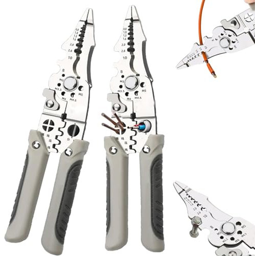 Lyoveu Multifunctional Wire Stripper Crimper Cable Cutter Pliers,Multipurpose Wire Stripper, Special Wire Stripper for Electrician,Professional Electrical Wire Stripping Tool for Crimping Tool