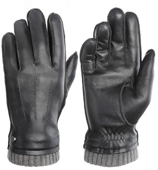 PEARLWOOD Herren Handschuh WILSON aus Schafleder | Schwarz Größe XL