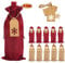 DERAYEE Lot de 12 Sacs Bouteille Vin Pour Noël,Emballage Bouteille Vin pour Cadeaux de Noël,Sac à Bouteilles de Vin en Lin,Pratique et Beau