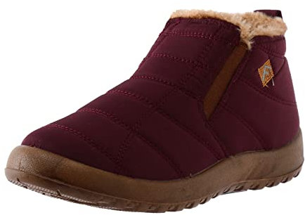 WKAYsIV Boot Uomo Stivali da Neve Scarpe Uomo Invernali Stivaletti Caldi Outdoor Impermeabile Scarponi Trekking Scarpe Comodo Nero EU42 Scarpe Invernali Uomo Offerta 39 17.99