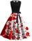 Halloween Kleid Damen Damen Halloween Kleid Ärmellos A Linie Blutflecken Muster Kleider Sexy Swing Kleid Retro Drucken Cocktailkleid Casual Bloody Festival Kostüm Cosplay Partykleid