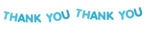 STOBAZA 2st Danke Hochzeitsgirlande Girlanden Zur Dekoration Danke Banner- Danke Girlande Innendekoration Esstisch Hochzeitsdekorationen Für Die Zeremonie Blau Danke-banner Blue