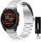 SeNool QuickFit 26mm Armband für Garmin Enduro 3/Fenix 8 51mm/Descent Mk3i/tactix 7 Amoled, Metall Ersatzarmband Uhrenarmband für Garmin Epix 2 Pro 51mm/Fenix 7X Pro Solar/Fenix 7X - Silber