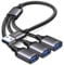 KiWiBiRD répartiteur USB 3.0 2X USB 2.0, Cable Adaptateur 1 Male vers 3 Femelle Extension Charge données Compatible avec pc, Ordinateur Portable, Voiture, PS5 PS4, clé, Clavier, Souris, imprimante