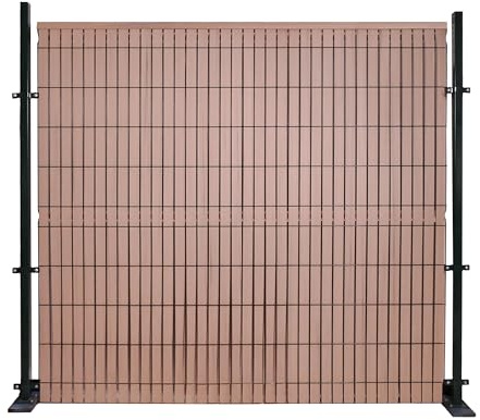STOCKCLOTURE Kit occultation lamelle lattes PVC pour panneau grillage rigide maille 55 brise vue-brise H 1m93 x 2m50 couleur bambou