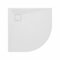 Aquariss SMC - Piatto doccia angolare effetto ardesia, 900 x 900 mm, colore: Bianco