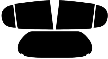 Window-Tint.co.uk Pre Cut Window Tint for Toyota Yaris 5-door - 1999 to 2006 - Rear Windows 20% Dark Smoke