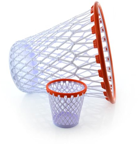 office box - Papelera Basket Lovers - Lavable - Resitente - Reciclable - Ideal para decorar tu habitación y convertir en una campo de Baloncesto tus ratos de ocio. (Pack Papelera+ Portalapices)