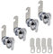 Loquets de porte sécurisés de 1,6 cm / 2,5 cm sans clé, installation facile, verrouillage sans clé, installation simple pour armoires