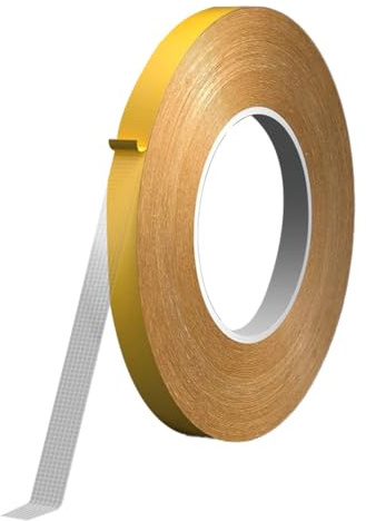 Kiyanest doppelseitiges Stoffband 10mm x 20M Saumband für Vorhänge Kleidung Hosen ohne Nähen Starkes doppelseitiges Teppichklebeband Heavy Duty Teppichband für Teppich Teppichboden Fliesen Laminat