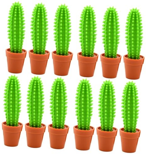OSALADI 4 Set Cactus Design Per Ufficio E Scuola Scrittura E Confortevole Materiali Plastici Resistenti E Portatili 3 Pezzi*4