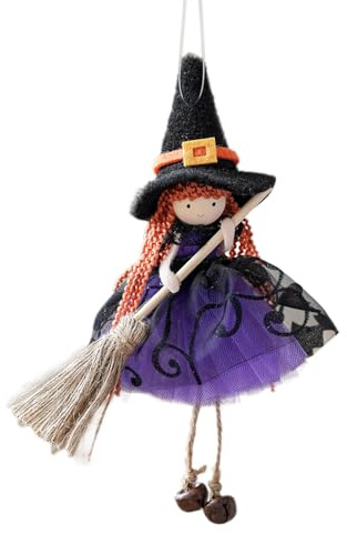 usefulbeauty Handgefertigte Küchenhexen Puppe - Zaubererfigur Kinder Halloween Party Geschenkidee,Deko Sammlerfigur Hängbar Gruselig Für Fensterwand Außenbereich Garten Terrasse Wohnung