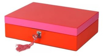 Gift Company Tang, Schmuckbox, S, flach, rot/pink