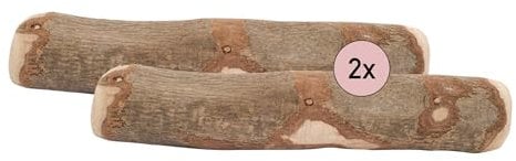 Kauies Olivenholz Kauknochen für deinen Hund - 100% natürlich, vegan & kalorienfrei - langelebiges Hunde-Spielzeug aus schadstoffgeprüftem Holz, Made in Germany, Größe M bis 20 kg (2er Pack)