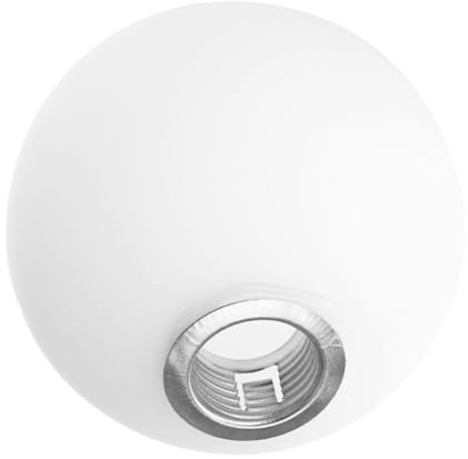 Weißer Glaslampenschirm Kugel 90mm für Tischlampen, Modern | Abnehmbar, Einfache Montage und Pflege, Hohe Lichtdurchlässigkeit, Ersatz für Wohn und Bürodeko, Zubehör