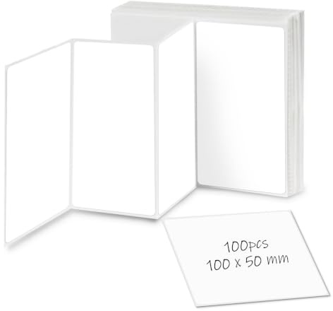 ilauke 100 Stück Adressetiketten Selbstklebend 100 x 50 mm Klebeetiketten | Große Druckbare Adressaufkleber Etiketten Selbstklebend zum Beschriften für Haushalt Büro Küche Marmelade