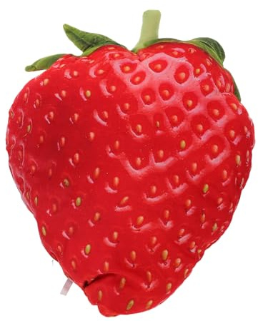 SUPVOX Oreiller en Peluche Fraise - 45 cm - Peluche Fraise Rouge Douce pour Enfants pour Un Salon, Un canapé, Une Chambre d'enfant ou pour Les fêtes