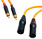 Pseudo Balanced RCA Phono to Male XLR Lead (PAIR). Van Damme Starquad Cable (8m, Orange)